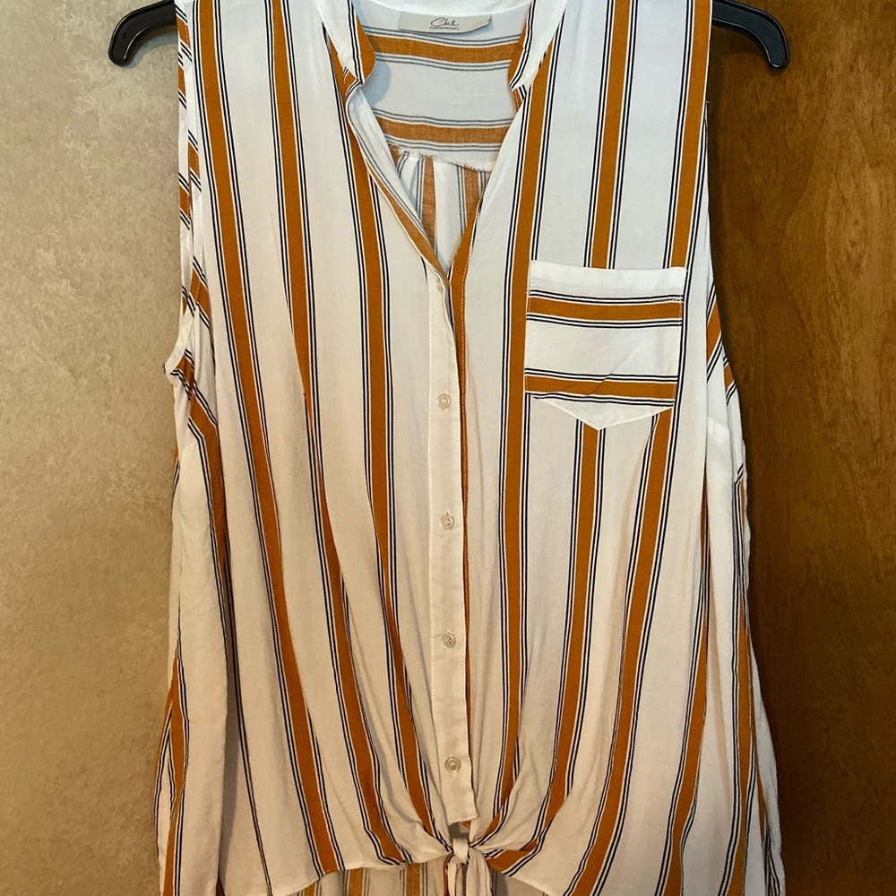 C&A Clockhouse sleeveless tie-front top